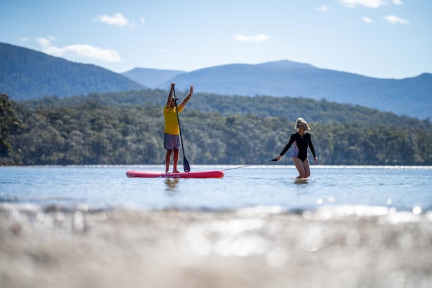 Paddle boarding on the blue ridge parkway