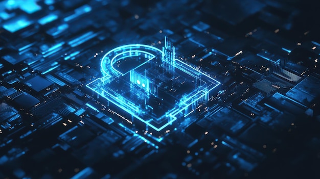 Padlock with Keyhole Icon Representing Personal Data Security in Digital Spaces for Enhanced User Trust