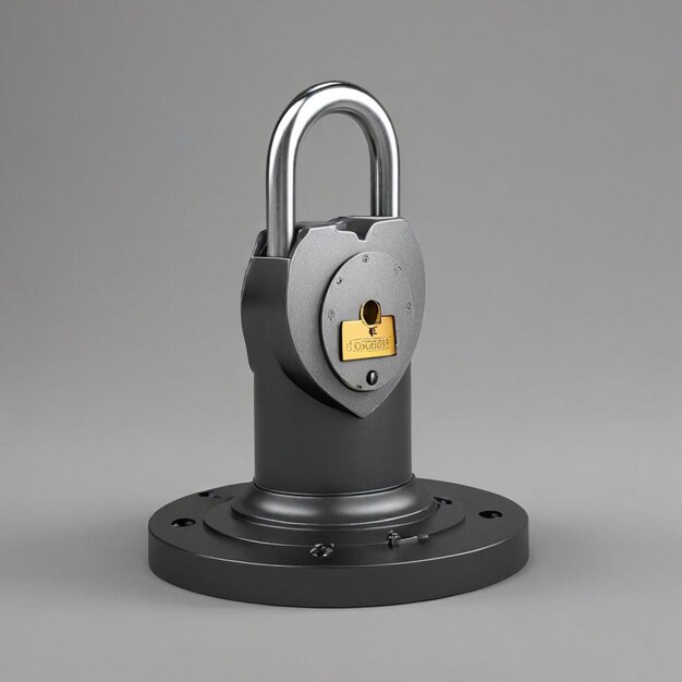 Photo a padlock with a lock that says padlock on it