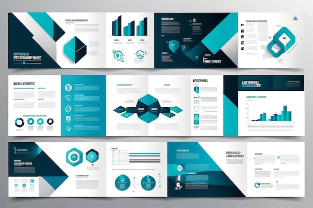 Page layout design template for presentation and brochure Annual report flyer page