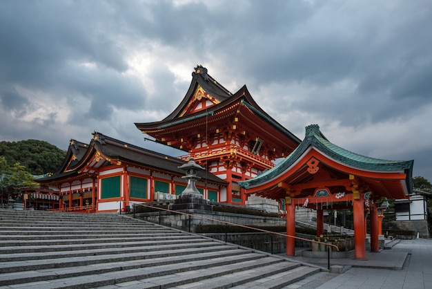 Pagoda at the entrance of Fushimi Inari Shrine, a Shinto shrine