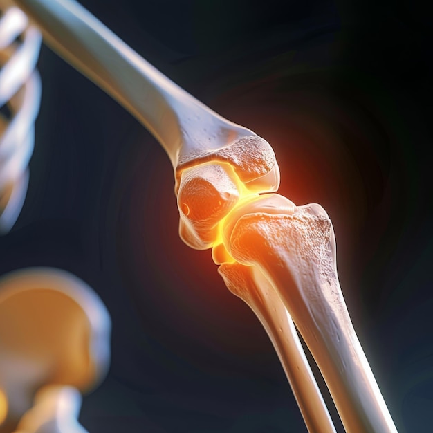 Photo pain in elbow joint 3d illustration