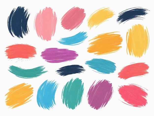 Paint brush strokes vector illustration