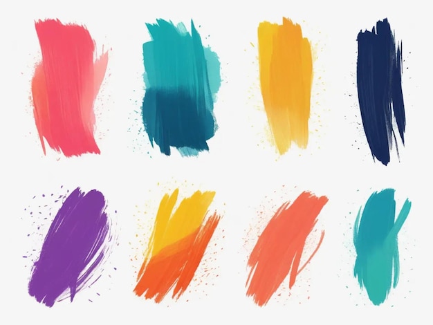 Paint brush strokes vector illustration