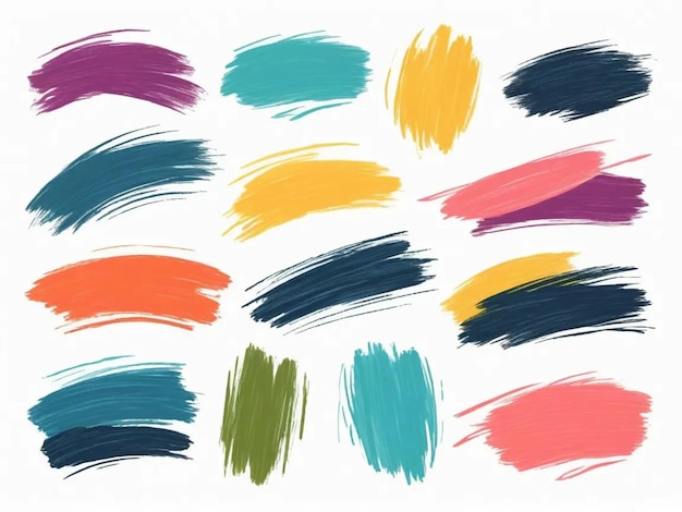 Paint brush strokes vector illustration