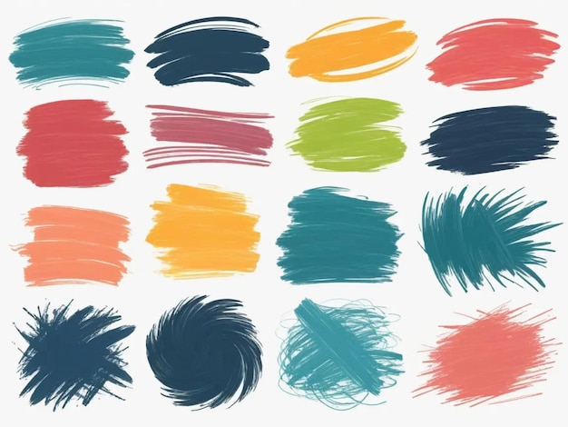 Paint brush strokes vector illustration