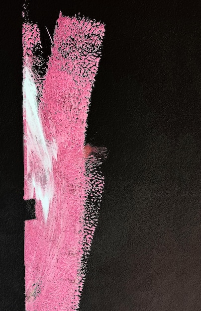 Paint brush texture Grunge black and pink paint background