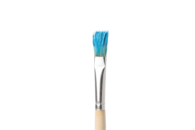 Paint brush with paint isolated on white background