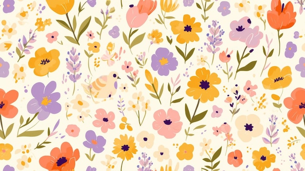 a paint flower illustration background