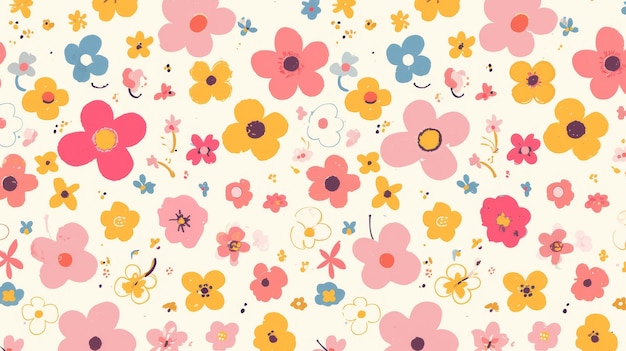 a paint flower illustration background