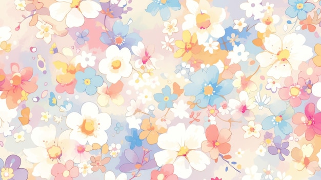 a paint flower illustration background