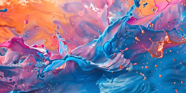 Paint splashes background Ai Generated