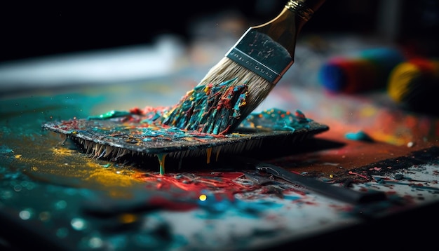 A paintbrush with the word " art " on it