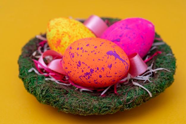 Painted eggs are a symbol of the traditional Christian holiday of Easter.