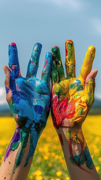 Photo painted hands