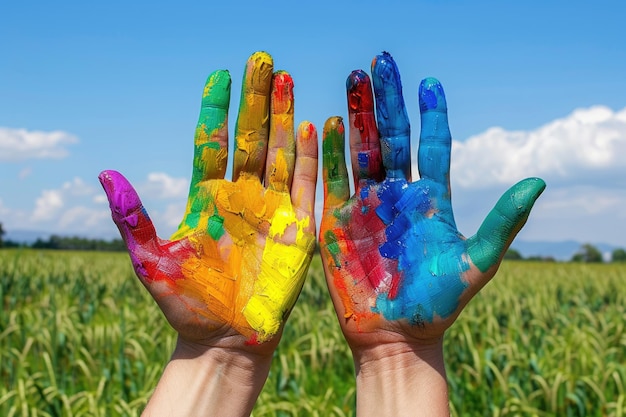 Photo painted hands