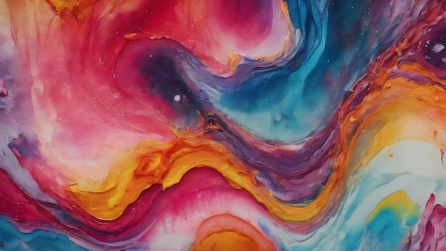 Painted surface with abstract watercolor