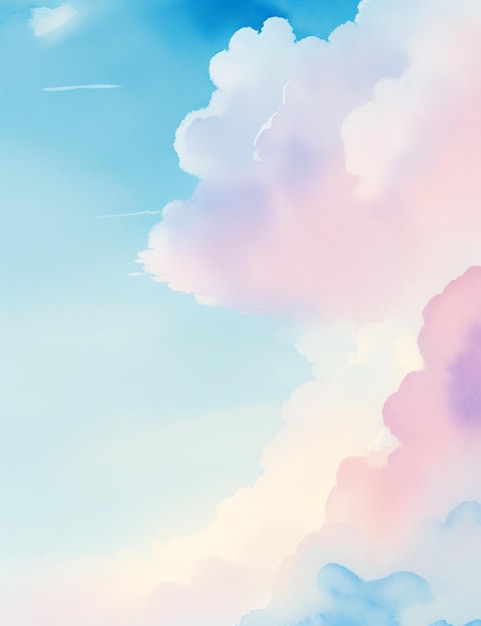 painted watercolor pastel sky background