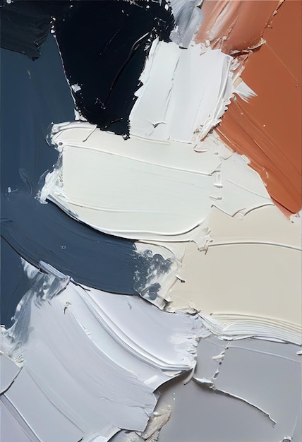 A painting of a blue and grey palette with a white paint brush.