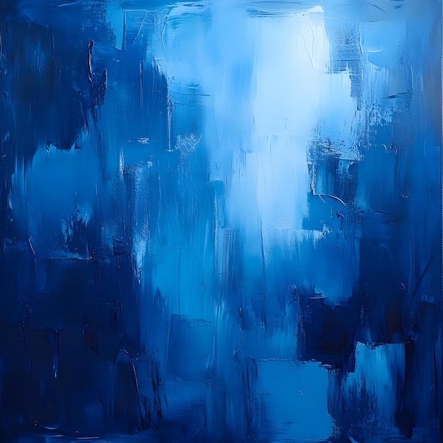 a painting of a blue ice cube by person