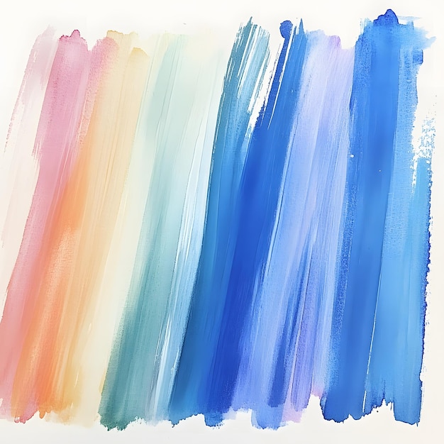 Photo a painting of a blue orange and pink colors