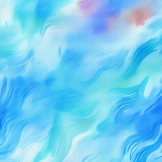 Painting of a blue and red wave pattern with a red and white background generative ai