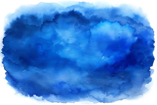 a painting of a blue sky with clouds in it