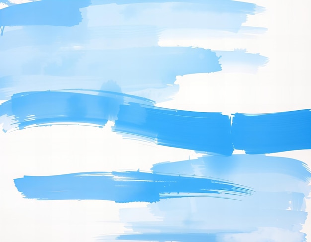 a painting of blue and white clouds with blue lines