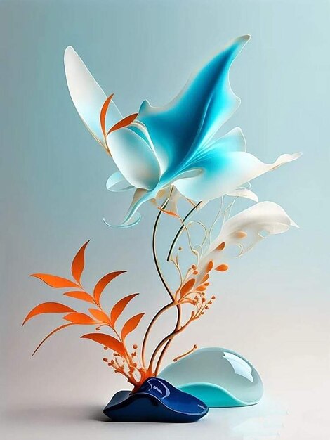 the painting of the blue and white fish is called the blue dolphin