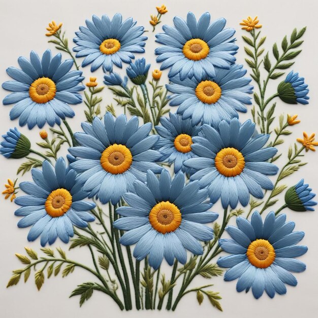 a painting of a bouquet of flowers with the words  daisies  on it