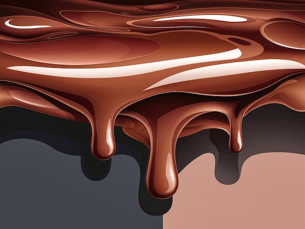 Photo a painting of a brown liquid with a red background