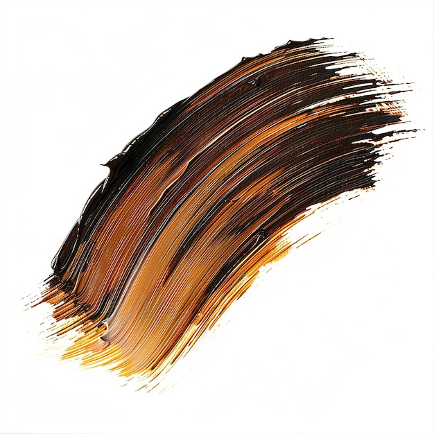 Photo a painting of a brown and orange brush is shown