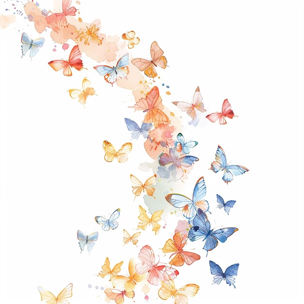 a painting of butterflies that are in the shape of a butterfly