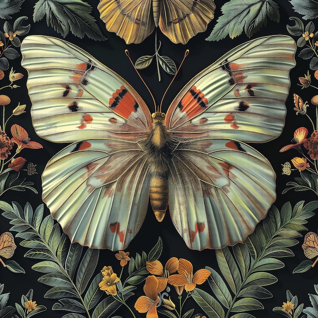 a painting of a butterfly with the word butterfly on it