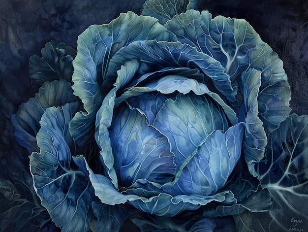 a painting of a cabbage with the title  no name  on it