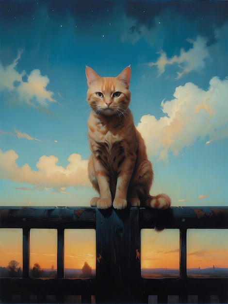 a painting of a cat that is called a cat