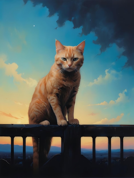 a painting of a cat that is called a cat