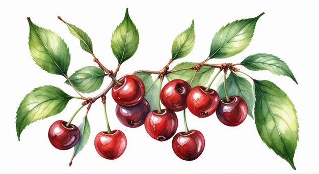 a painting of cherries by person