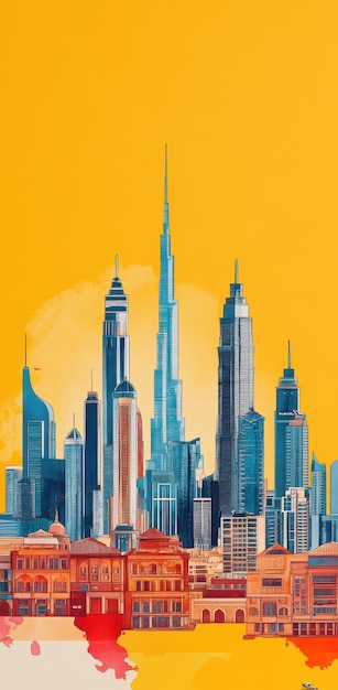 a painting of a city by person