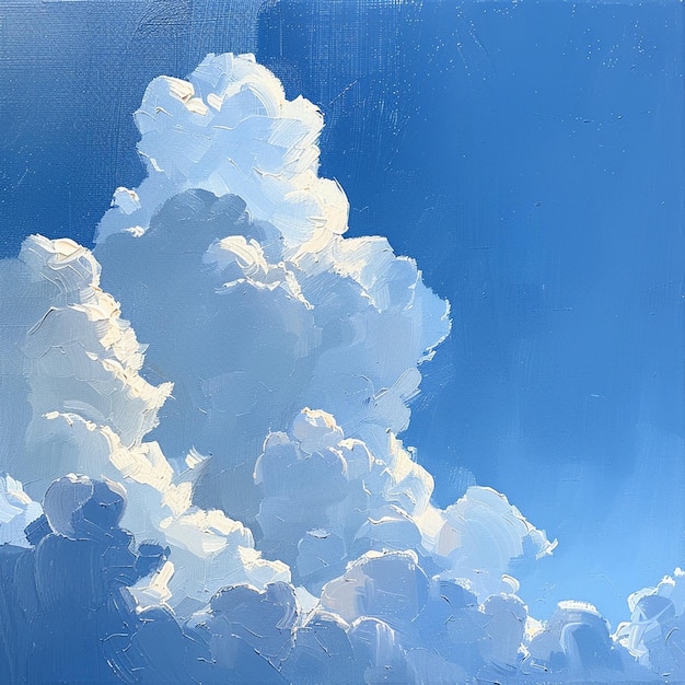 Photo a painting of a cloud that has the word cloud on it