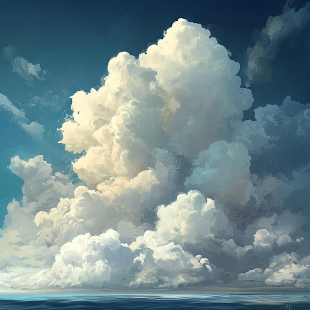 a painting of a cloud that is called a storm