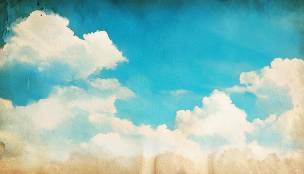 Photo a painting of clouds and the sky