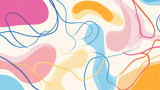 Photo a painting of a colorful abstract background with a blue pink and blue circles