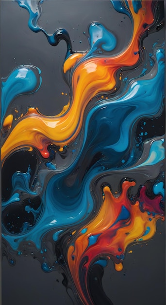 a painting of a colorful abstract painting by person