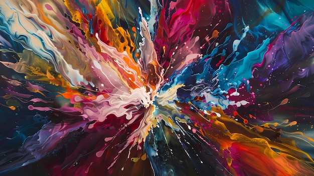 a painting of a colorful abstract painting by person