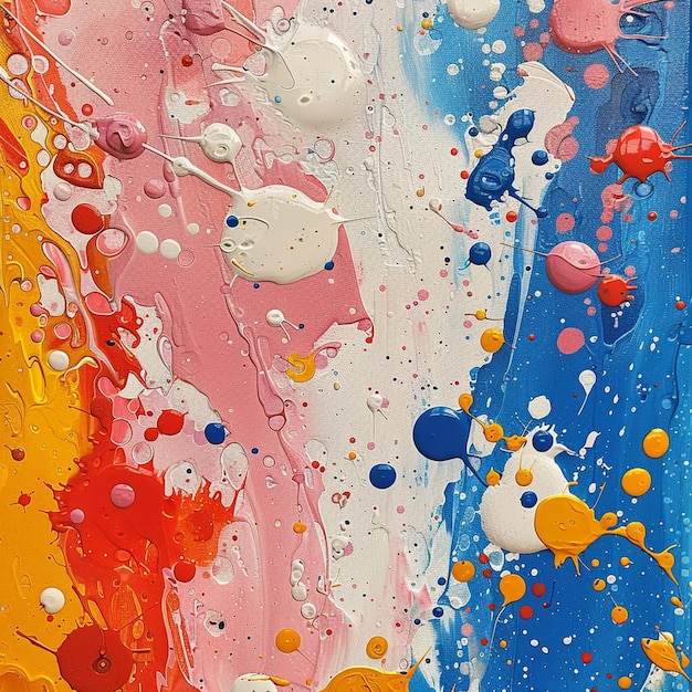 a painting of colorful bubbles and the word  splash  in the water