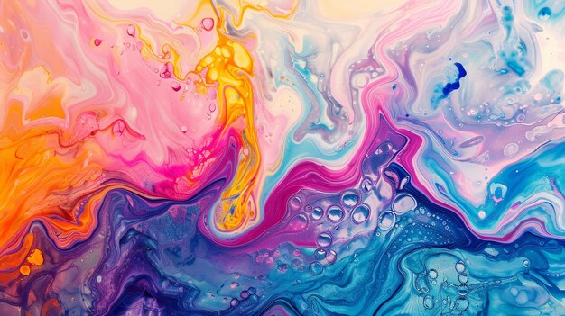 a painting of a colorful liquid