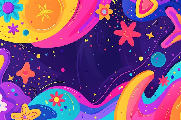 a painting of colorful stars and the word rainbow