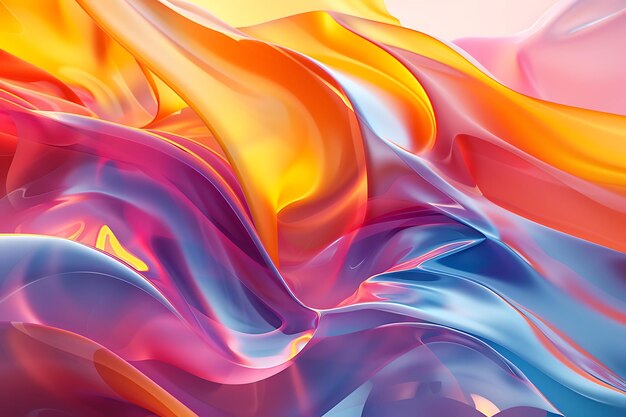 a painting of a colorful wave that says  the title