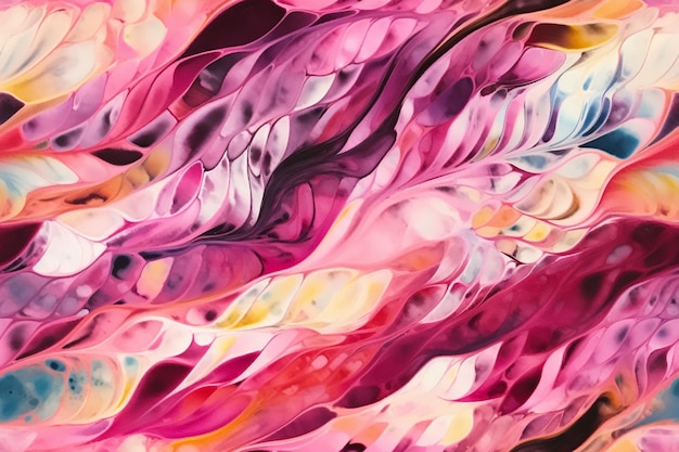 A painting of a colorful wave with the word love on it.